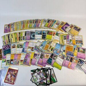 Pokemon 200+ Bulk Card Lot, All Pictured, Holos Uncommons Rares Commons
